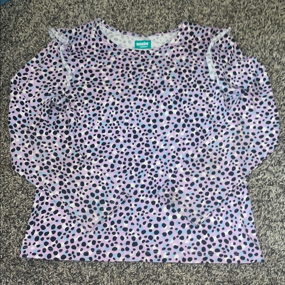 365Kids Long Sleeve Multicolored Tee - Lavender and Black